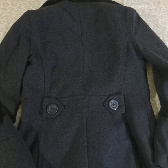 Women's Full Tilt Grey Peacoat Sz. S - Picture 10 of 10